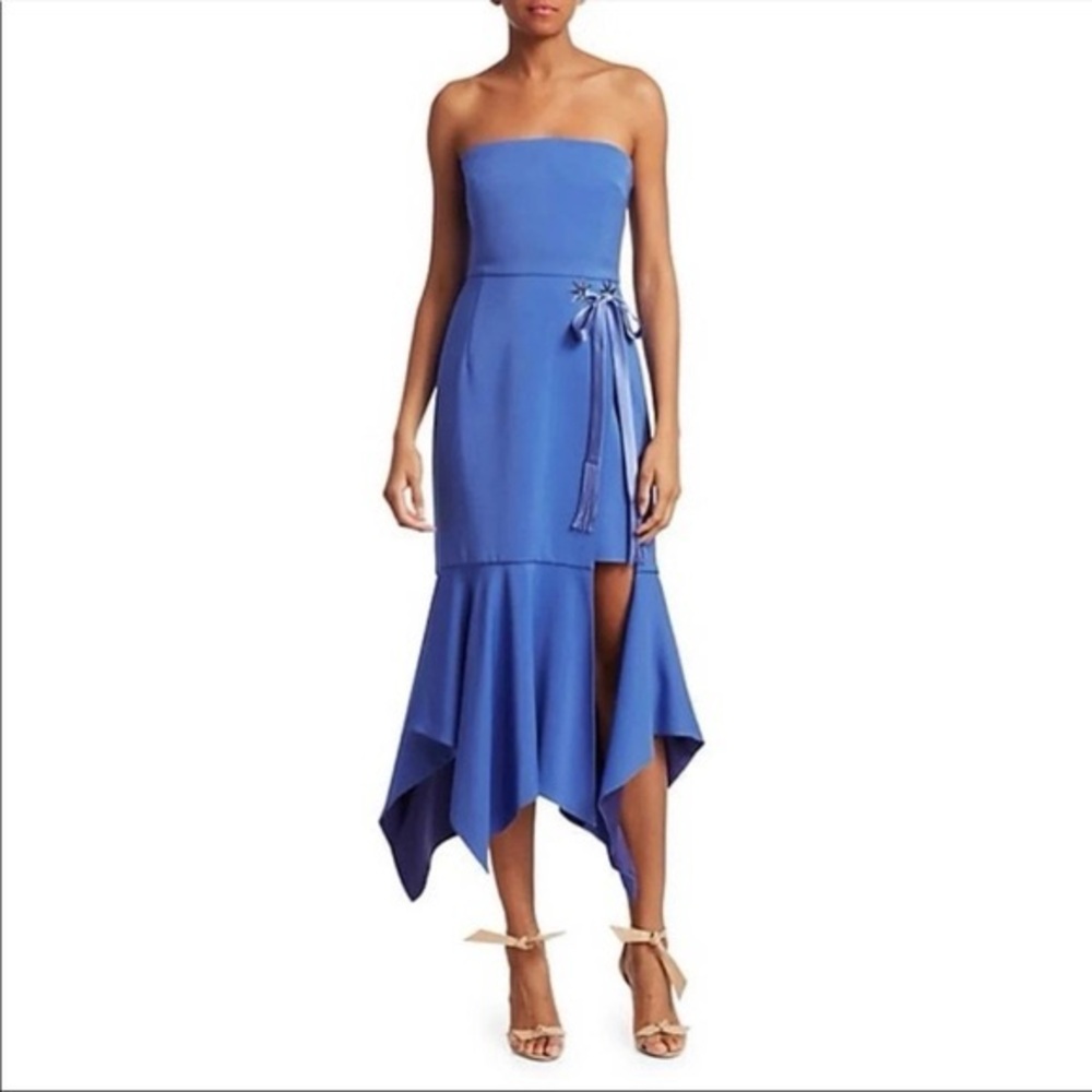 Jonathan Simkhai Cobalt Blue Star Embellished Midi Dress